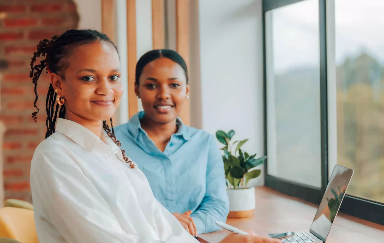 People working together at Link Space in Arusha